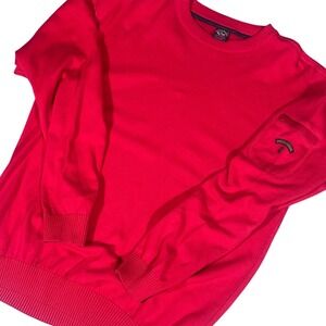 Paul & Shark Yachting Bretagne Light Sweater Mens Medium Red Cotton Crewneck